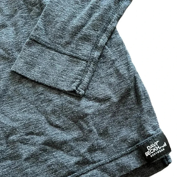David Beckham for H&M Dark Gray Bodywear Long Sleeve Henley L - Picture 2 of 3